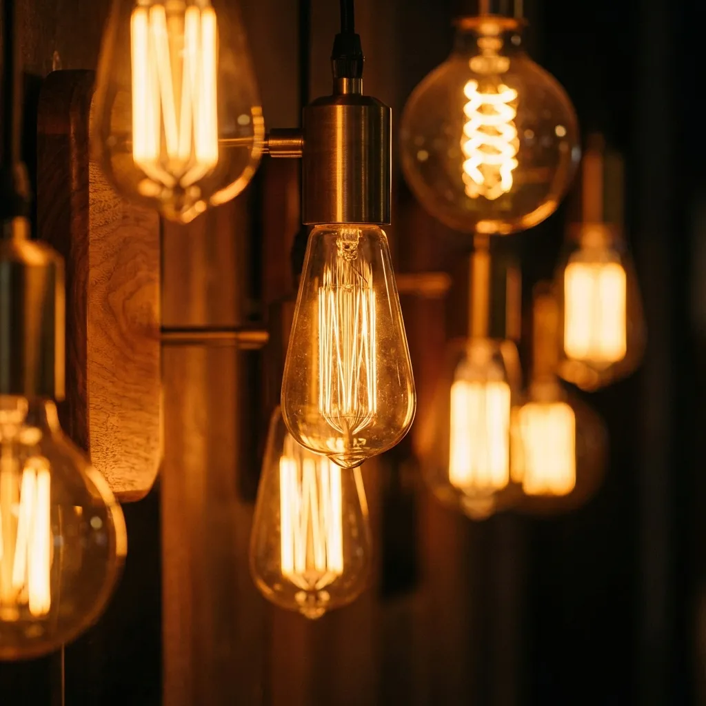 Professional electrical installations with vintage bulbs
