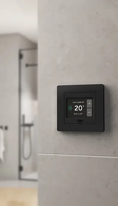 Plejd trådlös termostat och smart värmestyrning via mobilapp