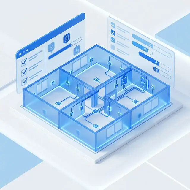 Illustration av samordnad projektledning och service för elarbeten